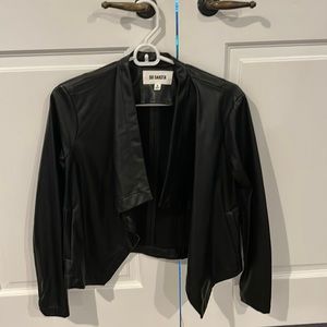 BB Dakota Faux Leather Cardigan